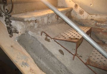 Unión escalera existente con nueva losa